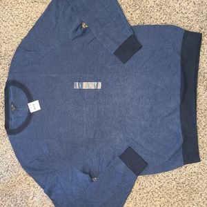 Tasso Elba cotton dark blue sweater